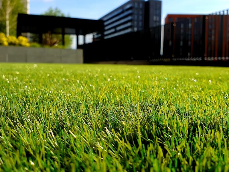 Giardino condominiale curato con siepi potate a Busto Arsizio